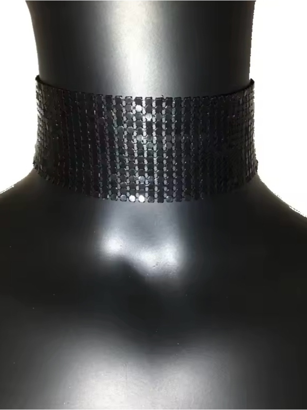 Black  Mesh Choker Necklace Necklaces - Picture 2 of 3